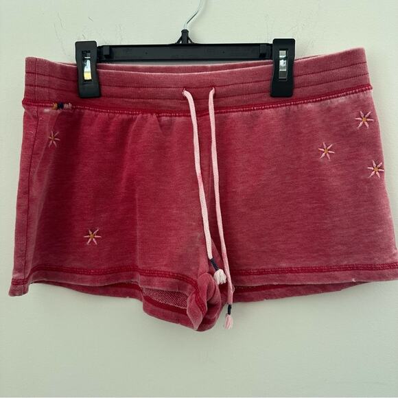 PJ Salvage Women's Elastic Waist Pajama Shorts Red Medium - Picture 1 of 3